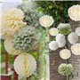 Syoulin Décoration champêtre,mariages champêtre & baptêmes champêtre,pompons en papier,guirlande fanion.Idéal pour les mariages,