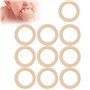 10 Pièces Anneau de Dentition en Bois 65mm Bébé Anneaux de Dentition en Bois Bricolage Anneau de Dentition en érable Bébé Dentit
