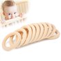 10 Pièces Anneau de Dentition en Bois 65mm Bébé Anneaux de Dentition en Bois Bricolage Anneau de Dentition en érable Bébé Dentit