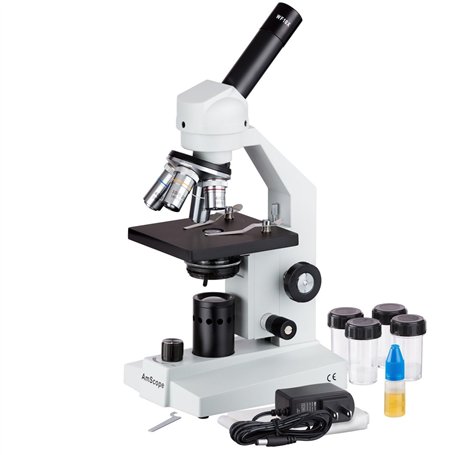 AmScope - Microscope monoculaire sans fil LED 40X-1000X