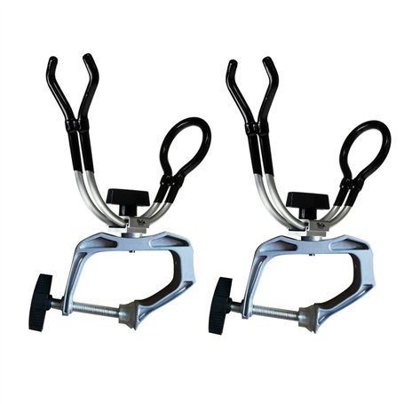 NUZAMAS Ensemble de 2 Supports de Canne à pêche en Alliage d'aluminium Solide pour Bateau Kayak Yacht Rack Equipment | Clam sur