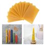 JDCMEI 20 Pièces Bougie en Cire D'abeille, 13 * 9 cm Plaques de Cire D'abeille pour Bougies, Feuilles de Cire D'abeille pour l'a