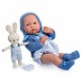 JC TOYS La Newborn Nouveau-né en Vinyle Doux, Collection Royal, vêtements avec Dessin Toile de jouy, tétine et Peluche, garçon,