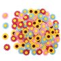 Liwein Fleurs en Feutrine Décoration Autocollant Tissus à Coudre Embellissements de Fleurs pour Créatifs Bricolage Artisanat Enf