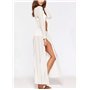 YOUKD Cardigan en Dentelle pour Femmes Voir à Travers la Robe Boho Kimono Long Robes de Plage de Maillot de Bain