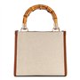 GUESS Kerima Bamboo 2 Compartment Mini Tote Natural/Latte Logo