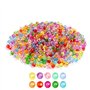 Assortiment de 1020 perles rondes à facettes en cristal - Diamètre 6 mm - Perles de verre colorées - Pour artisanat