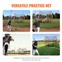 VEVOR Filet d'Entraînement de Baseball Softball 213,4 x 210 cm Filet de Lancement pour Baseball Portable avec 2 Cadres de Cible 