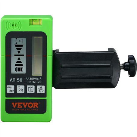 VEVOR Récepteur Laser pour Niveau Laser Portée Travail 60 m Détecteur Laser Vert Faisceau Rouge pour Lasers Ligne Pulsée Signal