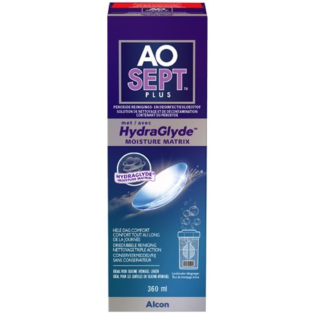 Aosept Plus avec Hydraglyde Solution d'entretien pour lentilles