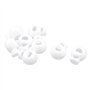 sourcing map 8PCS Arrêt de Cordon Verrous de cordon Plastique Monotrou Design Bascule Bouchon Ajustable Serrure Blanc
