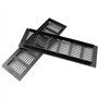 Grille d'Aeration Noir, 2 Pcs Grille Ventilation Interieur, Grille d'Aeration en Alliage d'Aluminium, Grille de Ventilation Rect