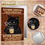 KAIYAYA Affiche Vintage Chat de Café,Plaque Metal Vintage Affiche Decoration Murale Decorative Deco Vintage Plaque Metal Decorat