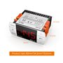 Elitech EK-3030E Régulateur de température numérique avec écran tactile, Thermostat à 2 relais, contrôle en sortie sortie réfrig