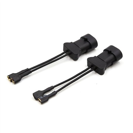 sourcing map 2 Klaxon Auto Plastique Faisceau Adaptateur connecteur Prise Haut-Parleur