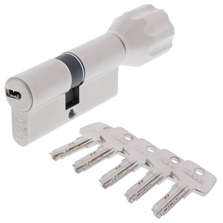 ABUS Cylindre à bouton profilé EC550 - Longueur Z30/K35 mm - Avec 5 clés