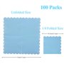 CEILIWEN Lot de 100 serviettes de table en papier de qualité supérieure - Bleu layette - 33 x 33 cm - Élégantes couleurs unies -