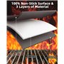 5 Pièces Tapis de Cuisson Barbecue 50x40cm, Plaque Feuille de Cuisson Four Accessoire, Réutilisable Anti-Adhésif Tapis Barbecue,