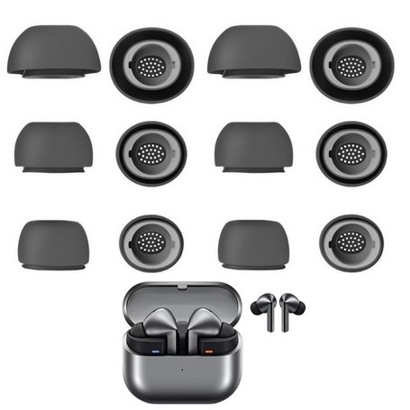 Rhinenet SM-R630 Lot de 6 paires de bouchons d'oreilles en silicone lavables avec isolation phonique pour Galaxy Buds 3 Pro SM-R