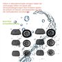 Rhinenet SM-R630 Lot de 6 paires de bouchons d'oreilles en silicone lavables avec isolation phonique pour Galaxy Buds 3 Pro SM-R