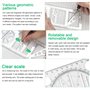 OTTYMO 4 Pcs Règle Dessin + Compass Règle Plastique Regle Geometrie Transparent Regle Equerre Dessin Regle Formes Geometriques R