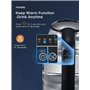 Bouilloire Électrique en Verre 1.7 L, FOHERE Thermostat Réglable 50-100°C, Fonction Maintien au Chaud, 5 Couleurs de LED, 2200W