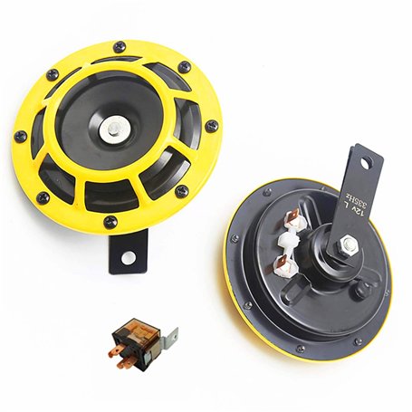 YIYDA Car Horn klaxon électrique de voiture 135DB klaxon de voiture haute et basse tonalité résistante aux intempéries avec supp