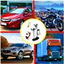 YIYDA Car Horn klaxon de camion 150DB klaxon d'air de voiture Chrome Zinc double trompette corne d'argent avec compresseur 12V h
