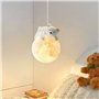 GUANSHAN Mois de l'ours endormi Suspension 3D La Lune Lampe De Chevet Plafonnier Creative Chambre à Coucher Chambre d'Enfants Dé