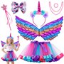 PQETBV Costumes de Licorne pour Enfants