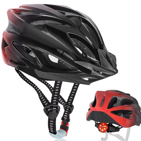 NXPZ Casque de Vélo pour Adultes Unisexe avec Éclairage LED 3 Modes