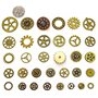 Awtlife 300 Gram Assorted Vintage Antique Steampunk Gears Charms Montre Roue dentée Set 5 Couleur