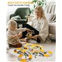 305 Pièces Flexible Circuit Voiture Electrique Petite Voiture Enfant Jouet pour Garçons 2 Circuits de Voitures Électriques avec