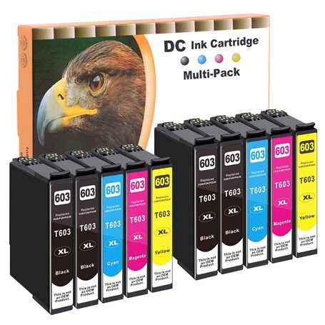 D&C 10x Cartouches d'encre Compatible pour Epson 603 XL pour Expression Home XP-2100 XP-2105 XP-2150 XP-3100 XP-3105 XP-3150 XP-