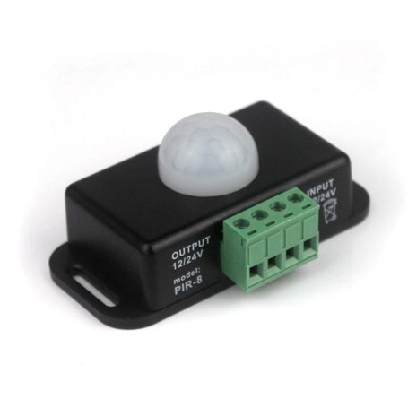 Détecteur de Mouvement à Infrarouge LED 12 V DC Détecteur de Mouvement Capteur de Mouvement PIR pour Bande LED/Ampoule 12 V 8A