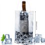 Sac De Glace Bouteille,Sanlianzi 6pcs Ice Bag Refrigerant Refroidisseur Vin Sac Réutilisable Sac à Vin Transparent Wine Cooler B