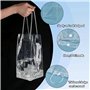 Sac De Glace Bouteille,Sanlianzi 6pcs Ice Bag Refrigerant Refroidisseur Vin Sac Réutilisable Sac à Vin Transparent Wine Cooler B