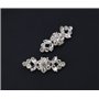 2 x Cristal Charm Strass Boucle Strass Décoration Clips pour Chaussures de Mariage