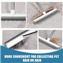 Balai en caoutchouc avec raclette - Brosse de sol pour tapis avec manche télescopique pour enlever les poils d'animaux, chats, c