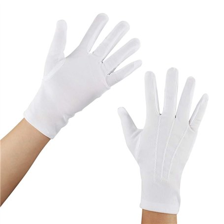 Gants de Coton Blanc 5 Paires Gants de Travail Gants de Protection Réutilisable Gants d'Inspection Extensibles Monnaie Bijoux Ar