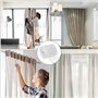 Guyode Rideau Passe Tringle 10CM X 10 M, Crochet Rideau Rail en Nylon, Curtain Ruflette Bande Transparent pour Bâtons, Curtain G