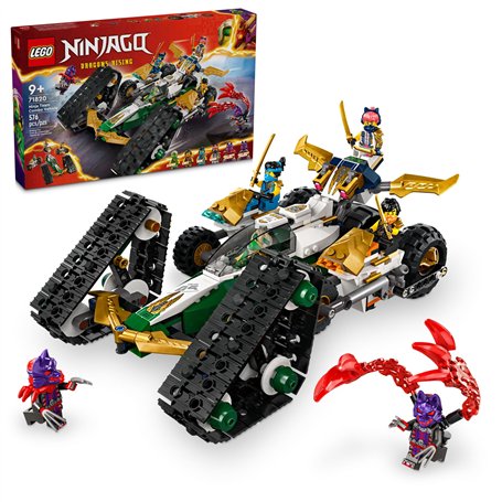 Lego Ninjago Ninja Team Combo Véhicule Combo 71820 4 en 1 pour Enfants avec Planeur