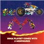 Lego Ninjago Ninja Team Combo Véhicule Combo 71820 4 en 1 pour Enfants avec Planeur, Course Tout-Terrain et 2 Jouets de Moto, Ca