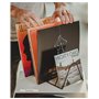 Rangement/ Étagère vinyle pour 75 vinyles | Métal noir mat | Accessoire vinyle | Porte-dépliants | Support à disques Magazines L