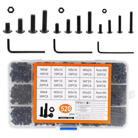 520 PiècesVis M3 M4 M5