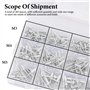 285 Pcs Ensemble de Rivets Aveugles en Aluminium, M3 M4 M5 Pop Rivets à Tête Plate, Assortiment de Rivet Pop pour Métal, Bois, P