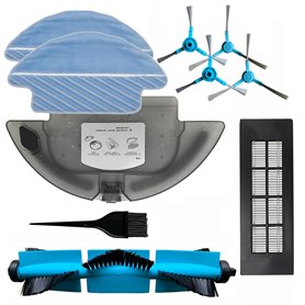 REYEE 1 réservoir d'eau + 1 Chiffon de Nettoyage + 2 brosses latérales + 1 Brosse Principale + 1 Pinceau pour Cecotec Conga Séri REYEE 1 réservoir d'eau + 1 Chiffon de Nettoyage + 2 brosses latérales + 1 Brosse Principale + 1 Pinceau pour Cecotec Conga Séri