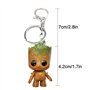 INHEMI 4 Pièces Baby Groot Porte-Clés Gardiens de la Galaxie, Figurine d'action du Film Classique,Parfait comme Cadeau,Je suis G