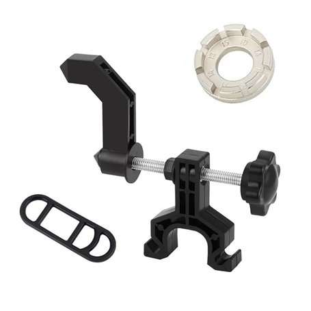 Support portable pour roue de vélo - Mini jantes de vélo - Outils de réparation - Clé à rayons - Noir