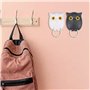 Hibou Crochets Porte Clés, 2 pcs Crochet Clé Hibou, Tableau à clés pour montage mural pour accrocher les clés dans l'entrée du b